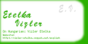 etelka vizler business card